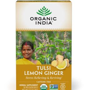 Tulsi Lemon Ginger Tea (18 count) - Organic India