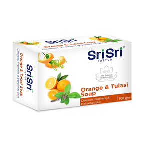 Orange and Tulasi Soap - TheVedicStore.com